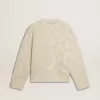 Beige CNY-trui voor dames met patronen