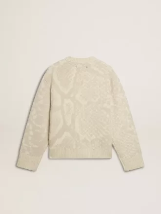 Beige CNY-trui voor dames met patronen