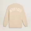 Beige damesvest met ‘Golden’-opschrift op de achterkant
