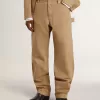 Beige herenbroek met patches