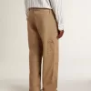 Beige herenbroek met patches