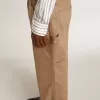 Beige herenbroek met patches