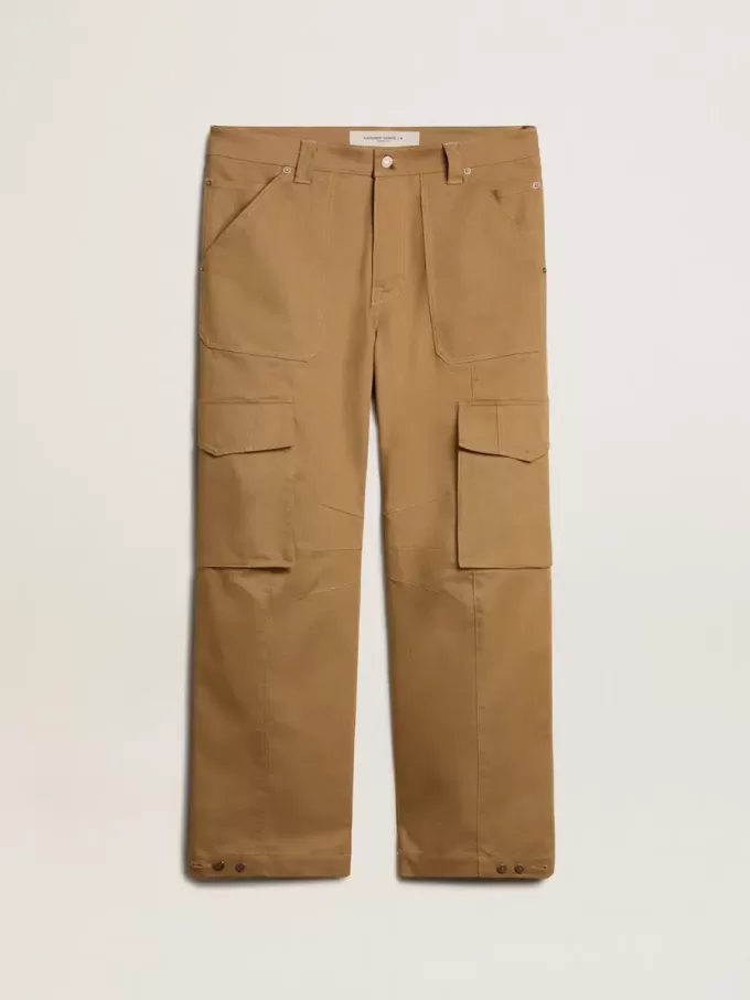 Beige kaki cargobroek