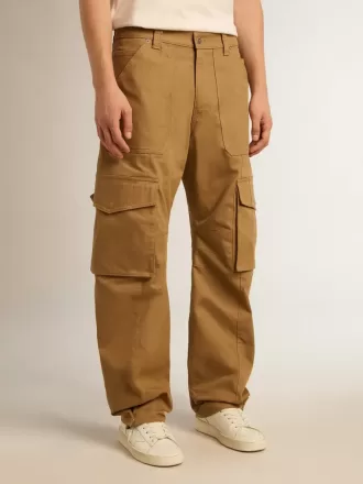 Beige kaki cargobroek