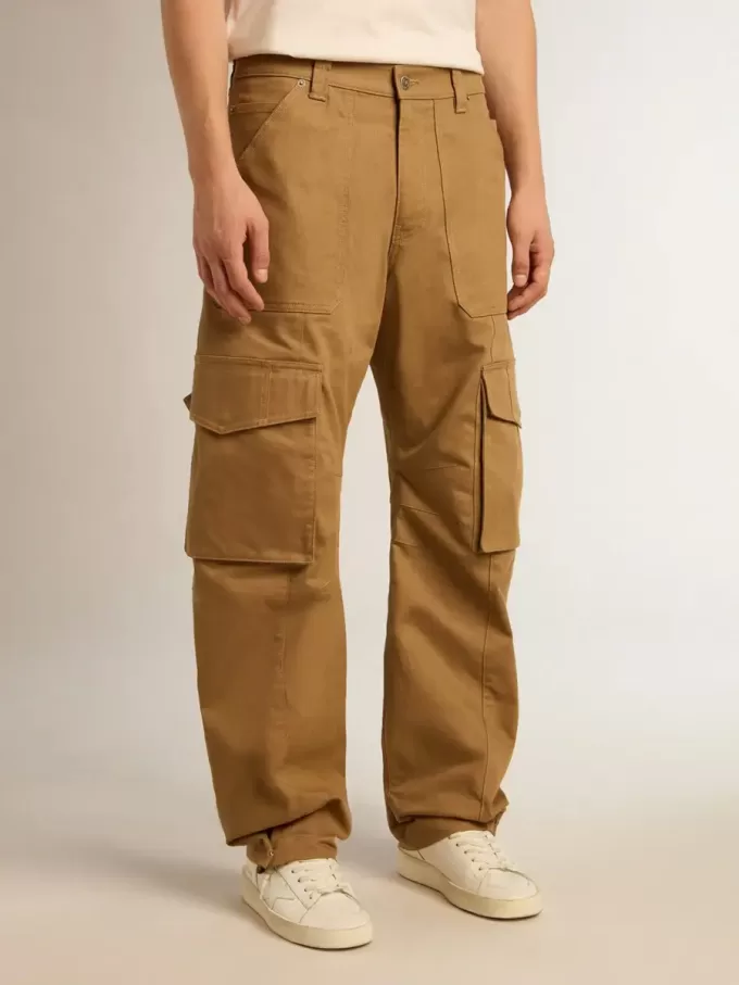 Beige kaki cargobroek