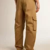 Beige kaki cargobroek