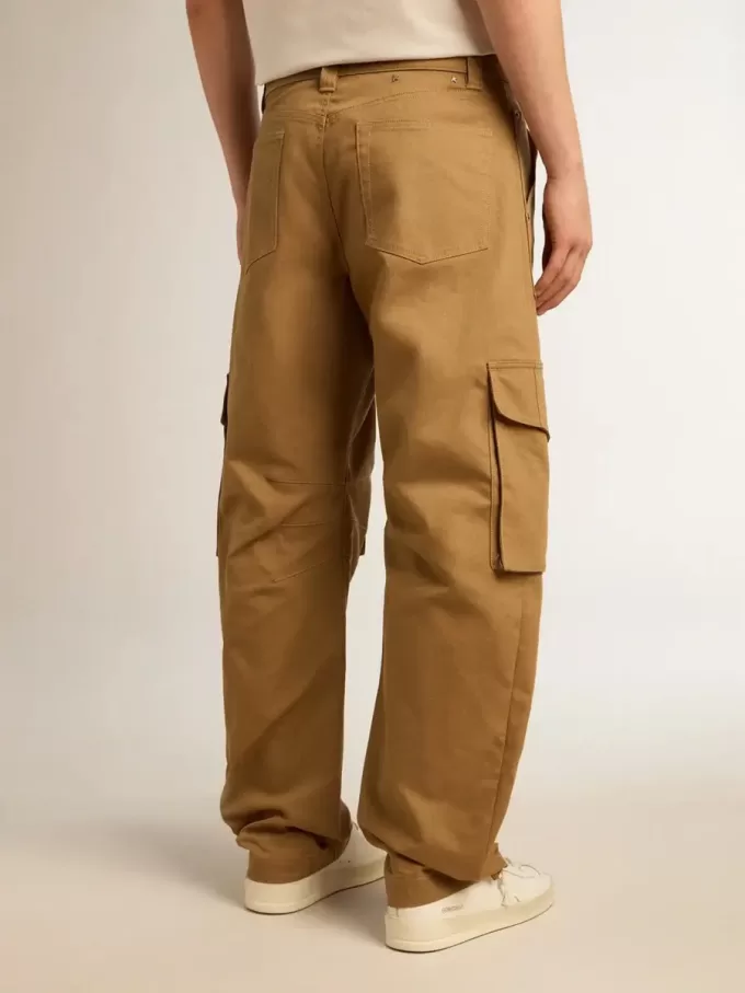 Beige kaki cargobroek