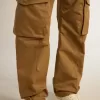Beige kaki cargobroek