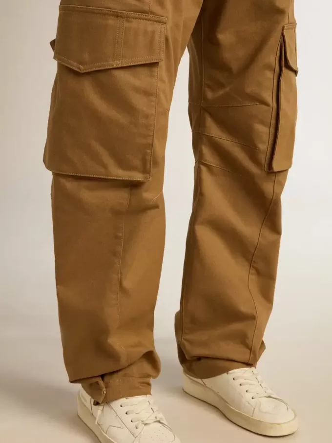 Beige kaki cargobroek