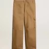 Beige kaki cargobroek