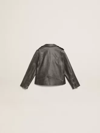 Bikerjack voor jongens van distressed leer