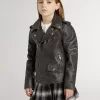 Bikerjack voor jongens van distressed leer
