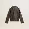 Bikerjack voor jongens van distressed leer