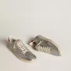 Bio-based Ball Star in metallic zilver met zilveren ster en rode hiellip