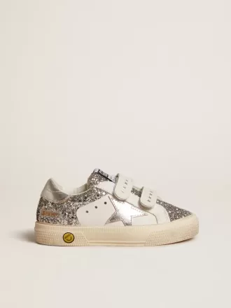 Bio-based May Teen in glitter met zilveren ster en hielstuk