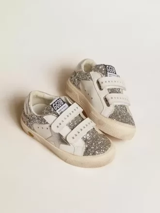Bio-based May Teen in glitter met zilveren ster en hielstuk