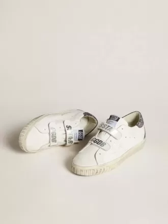 Bio-based Old School met geperforeerde ster en glitter hielstuk