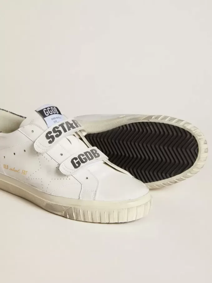 Bio-based Old School met geperforeerde ster en glitter hielstuk