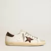 Bio-based Super-Star voor heren met canvas ster en donkerbruine leren hielband.