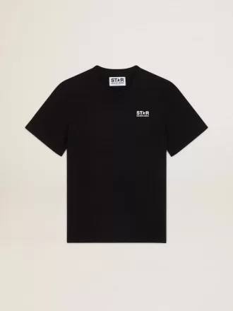 Black Star Collection T-shirt met contrasterend wit logo en ster