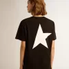 Black Star Collection T-shirt met contrasterend wit logo en ster