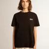 Black Star Collection T-shirt met contrasterend wit logo en ster