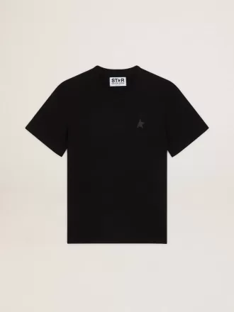 Black Star Collection T-shirt met ton sur ton ster op de voorkant