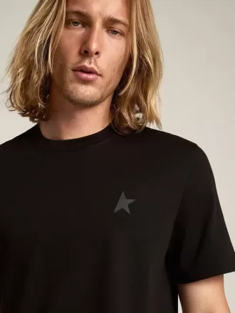 Black Star Collection T-shirt met ton sur ton ster op de voorkant