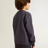 Blauw-paars sweatshirt met Golden Goose-opschrift op de voorkant