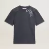 Blauw T-shirt voor heren met witte print