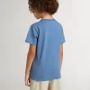 Blauw T-shirt voor jongens met witte print