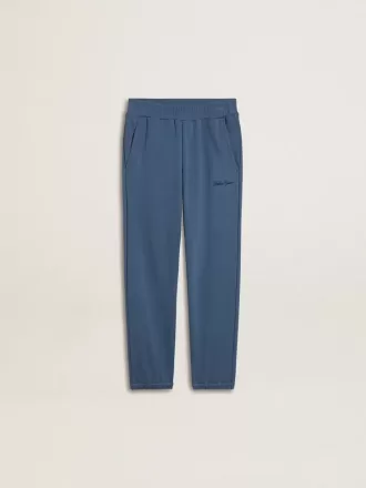 Blauwe joggingbroek voor kinderen met borduursel