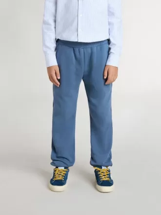 Blauwe joggingbroek voor kinderen met borduursel