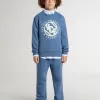Blauwe joggingbroek voor kinderen met borduursel