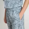 Blauwe korte broek voor jongens met witte print