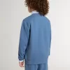 Blauwe sweatshirt voor kinderen met witte reliëf patches