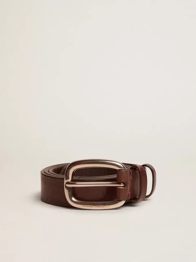 Bruine Houston-riem van gewassen leer