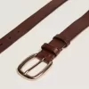 Bruine Houston-riem van gewassen leer