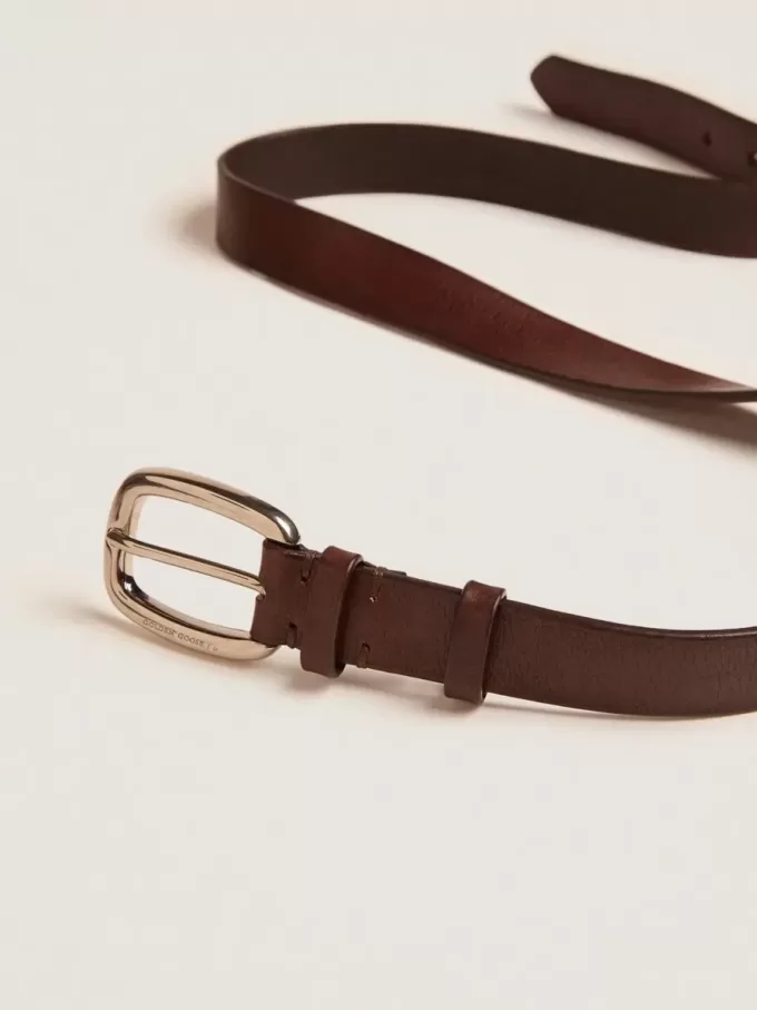 Bruine Houston-riem van gewassen leer