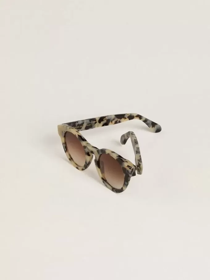 Cameron-stijl zonnebril met schildpadmotief