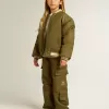 Cargobroek voor kinderen in militair groen