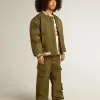 Cargobroek voor kinderen in militair groen
