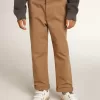 Chino voor jongens van karamelkleurig katoen