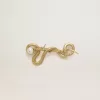 CNY antiek gouden slangvormige broche