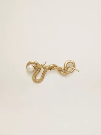 CNY antiek gouden slangvormige broche