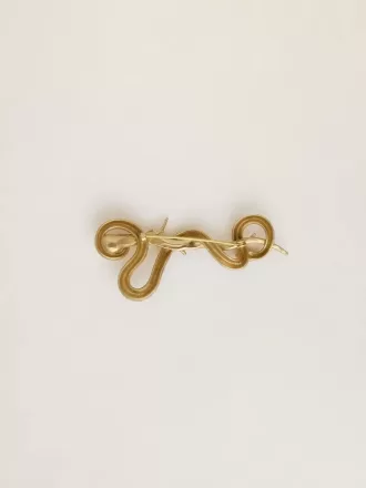 CNY antiek gouden slangvormige broche