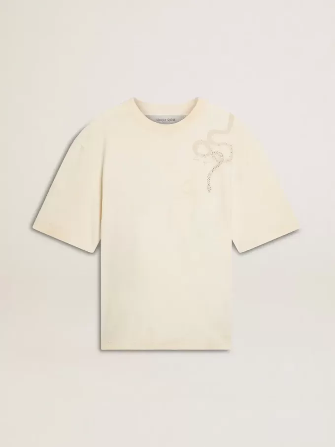 CNY versleten wit T-shirt met relaxte pasvorm