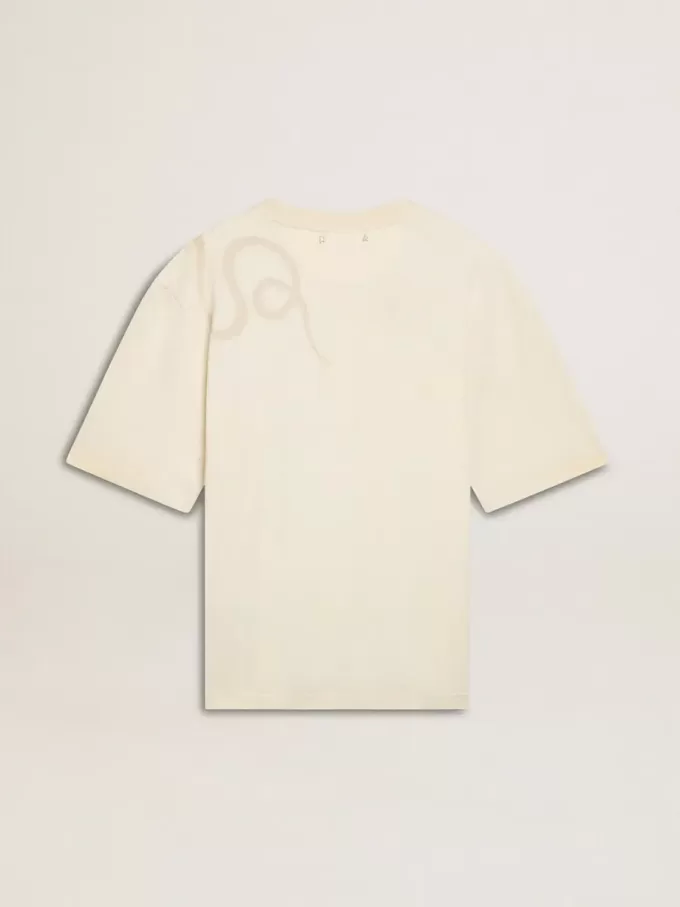 CNY versleten wit T-shirt met relaxte pasvorm