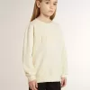 Crèmekleurig sweatshirt voor meisjes met opgestikte letters