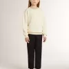 Crèmekleurig sweatshirt voor meisjes met opgestikte letters